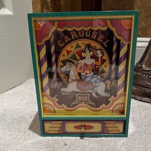 Colorful Carousel Clown Music Box